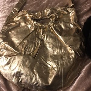 NWOT gold hobo bag